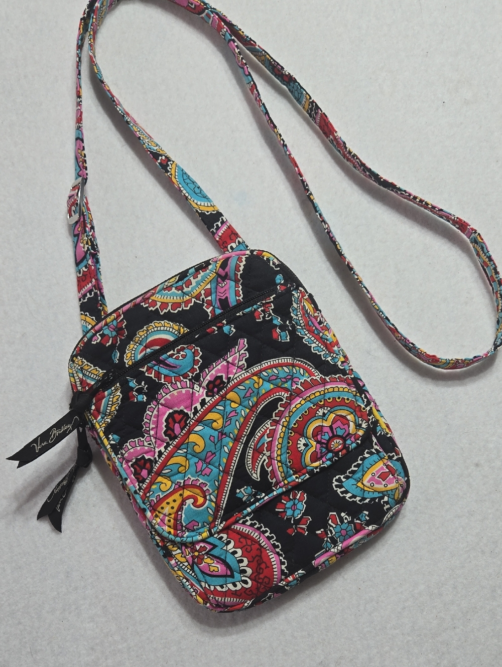 Vera Bradley "Parisian Paisley" Mini Hipster Quilted Crossbody Bag.